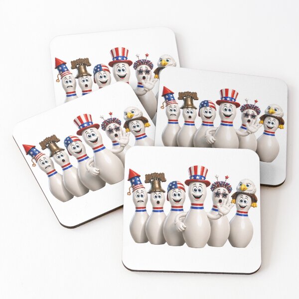 Item preview, Independence Day Cartoon Bowling Pins designed and sold by Scott Hayes.