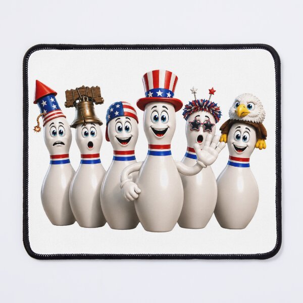 Item preview, Independence Day Cartoon Bowling Pins designed and sold by Scott Hayes.