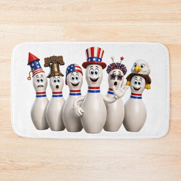 Item preview, Independence Day Cartoon Bowling Pins designed and sold by Scott Hayes.