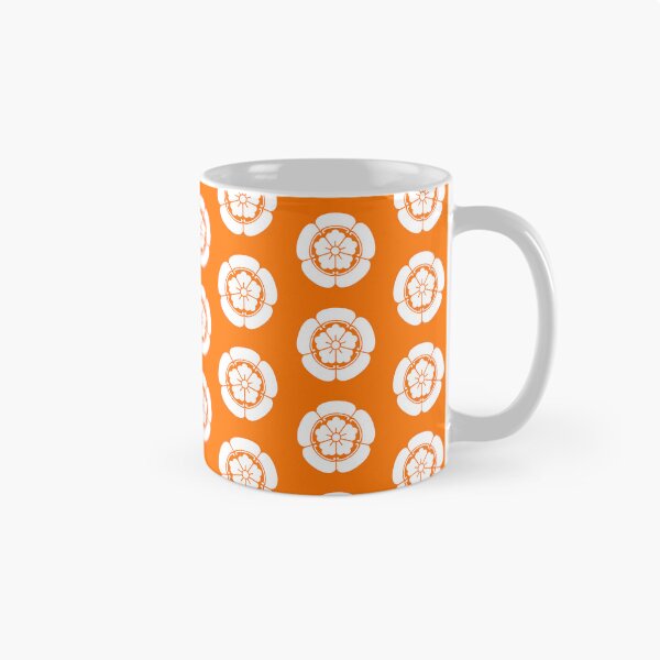 Item preview, Samurai Oda Mokko Nobunaga Oda Family Crest White Orange Tile / Japanese Crest  designed and sold by 戦国まーけっと SENGOKU MARKET.