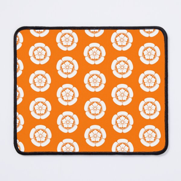 Item preview, Samurai Oda Mokko Nobunaga Oda Family Crest White Orange Tile / Japanese Crest designed and sold by 戦国まーけっと SENGOKU MARKET.