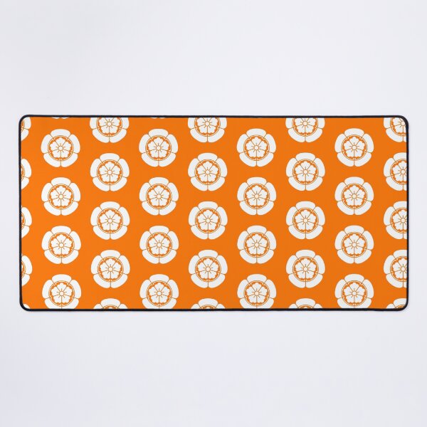 Item preview, Samurai Oda Mokko Nobunaga Oda Family Crest White Orange Tile / Japanese Crest  designed and sold by 戦国まーけっと SENGOKU MARKET.