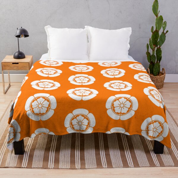 Item preview, Samurai Oda Mokko Nobunaga Oda Family Crest White Orange Tile / Japanese Crest designed and sold by 戦国まーけっと SENGOKU MARKET.
