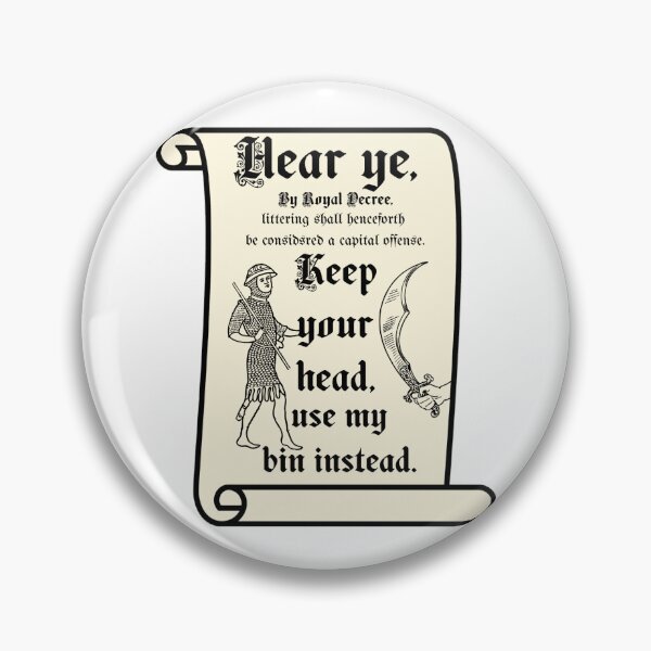Item preview, Medieval anti litter designed and sold by -Archie Alexandre-.