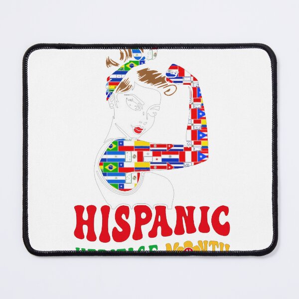Item preview, Groovy Hispanic Heritage Month Woman Latino Countries Flag T-Shirt_35325740 designed and sold by Voila-creative.