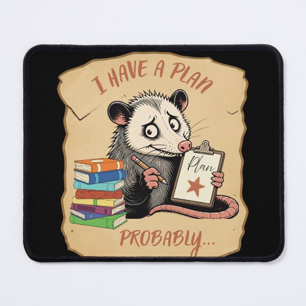 Item preview, I Have a Plan Probably Funny Possum Back to School Design designed and sold by T-version.