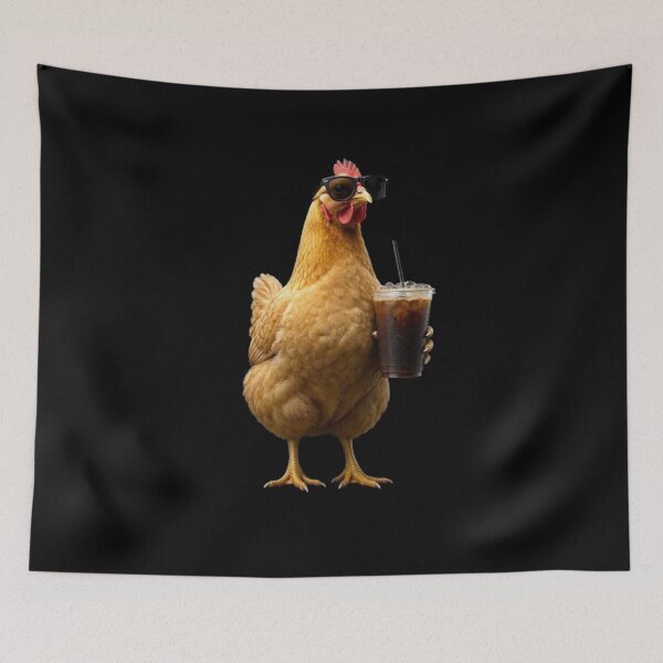 Item preview, Iced Coffee Hen  designed and sold by TheEndDesign.