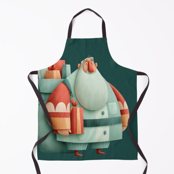 Item preview, Whimsical Retro Santa Claus Holding Christmas Presents designed and sold by colorful-white.