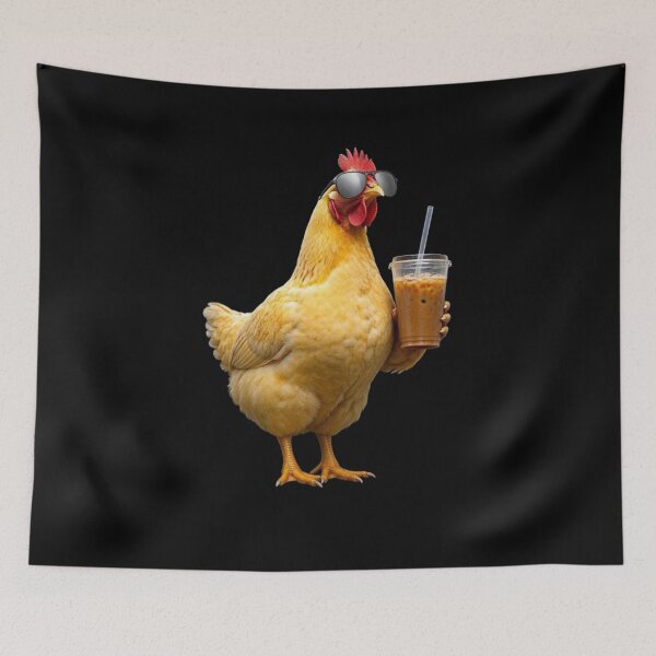 Item preview, Iced Coffee Hen  designed and sold by TheEndDesign.