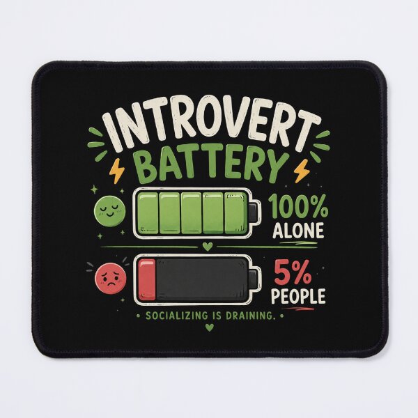 Item preview, Introvert Battery Sticker | 100% Alone 5% People | Funny Introvert Social Battery Meme designed and sold by RJACreative.