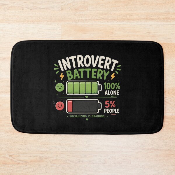 Item preview, Introvert Battery Sticker | 100% Alone 5% People | Funny Introvert Social Battery Meme designed and sold by RJACreative.