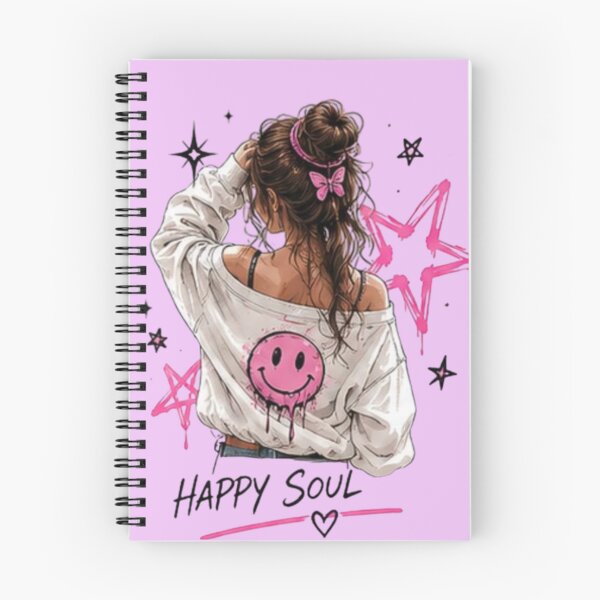 Item preview, Happy Soul Aesthetic Girl T-Shirt | Cute Positive Vibes Retro Graphic Tee designed and sold by RajDeals.