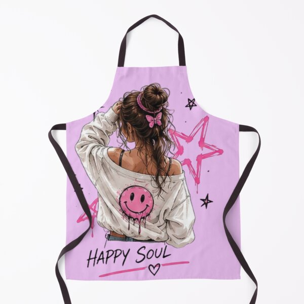 Item preview, Happy Soul Aesthetic Girl T-Shirt | Cute Positive Vibes Retro Graphic Tee designed and sold by RajDeals.