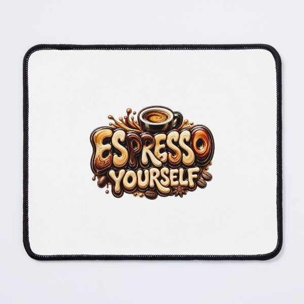 Item preview, Espresso Yourself Coffee Typography Sticker | Funny Coffee Lover Graffiti | Cafe Aesthetic Bubble Text | Barista Gift designed and sold by DonnaByPT.