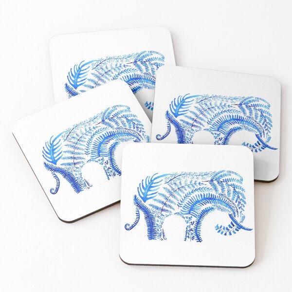 Item preview, hand painted blue elephant watercolor  designed and sold by ColorandColor.