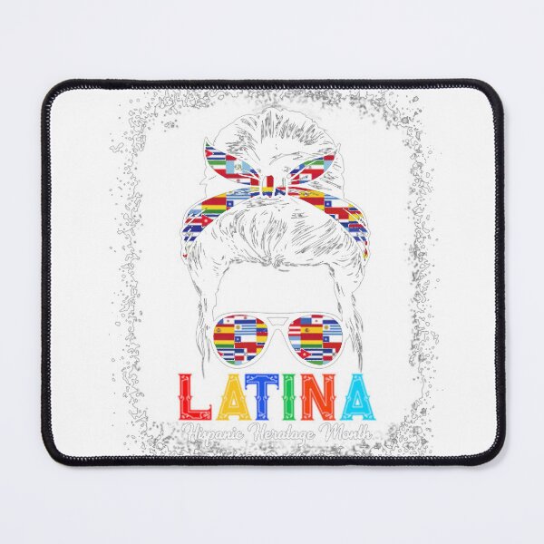 Item preview, Hispanic Heritage Month Flags - Messy Bun Hispanic T-Shirt_35524138 designed and sold by Magoya Store ⭐⭐⭐⭐⭐.