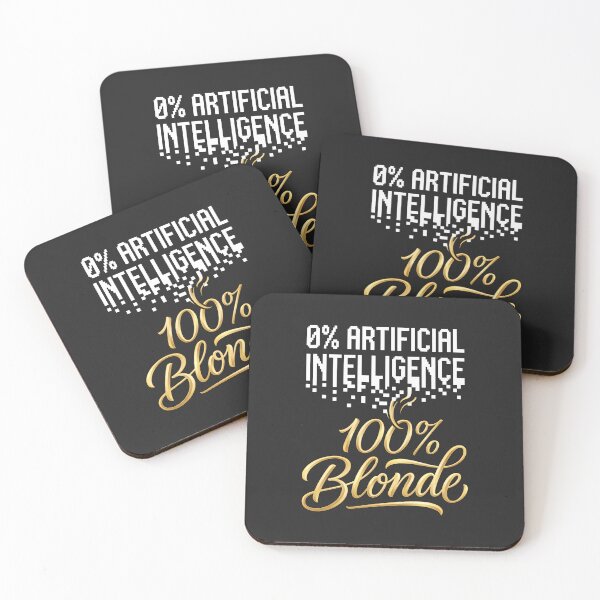 Item preview, 0 Percent AI Blonde Humor Anti AI Art designed and sold by SplashTastic.
