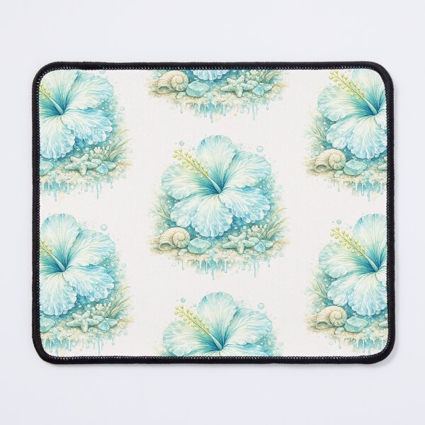Item preview, Single Sea Glass Hibiscus | Watercolor Tropical Floral Art | Botanical Flower Illustration designed and sold by Nolmo.