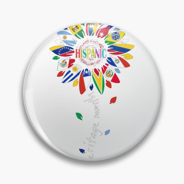 Item preview, Hispanic Heritage Month Latino Countries Flags Sunflower T-Shirt_24378829 designed and sold by Othinus.