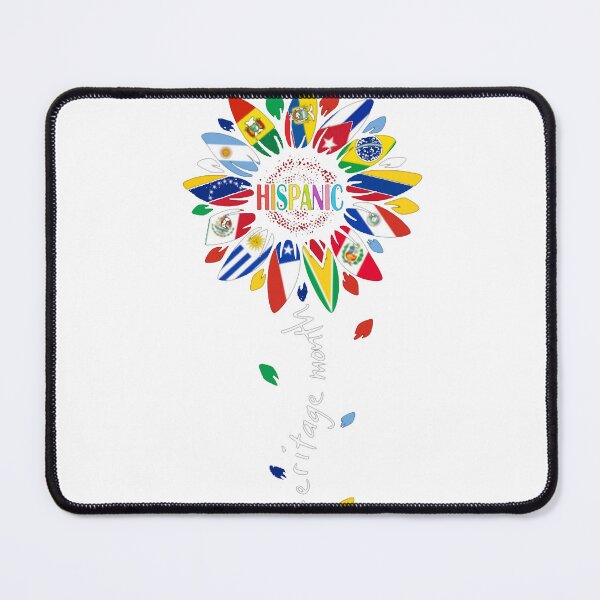Item preview, Hispanic Heritage Month Latino Countries Flags Sunflower T-Shirt_24378829 designed and sold by Othinus.