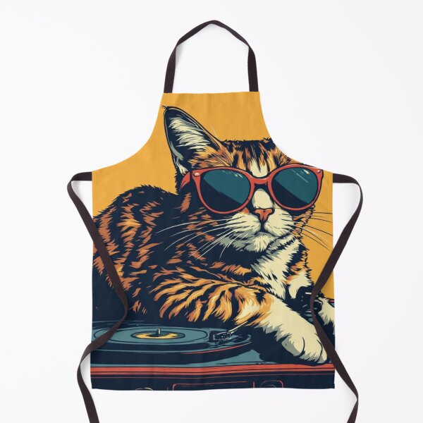 Item preview, Vibrant Retro Pop Art Illustration of A DJ Cat designed and sold by Designs By Ms Mal_Tas.