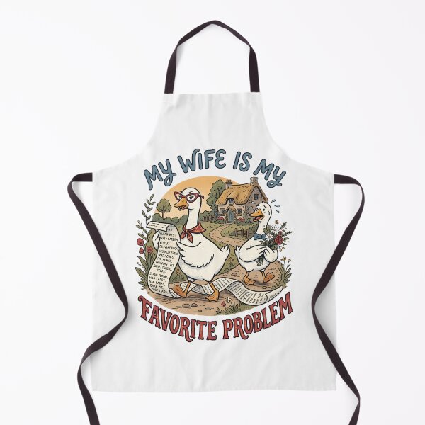 Item preview, My Wife Is My Favorite Problem - Funny Cottagecore Duck Couple designed and sold by BumbleBloom7.