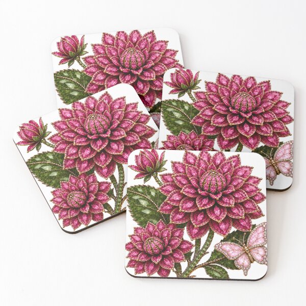 Item preview, CRYSTAL CYCLAMEN DAHLIA  designed and sold by wordspixies.