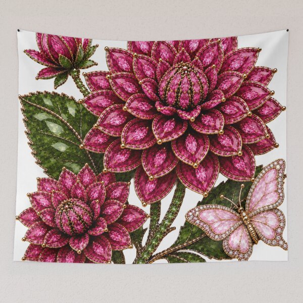 Item preview, CRYSTAL CYCLAMEN DAHLIA  designed and sold by wordspixies.