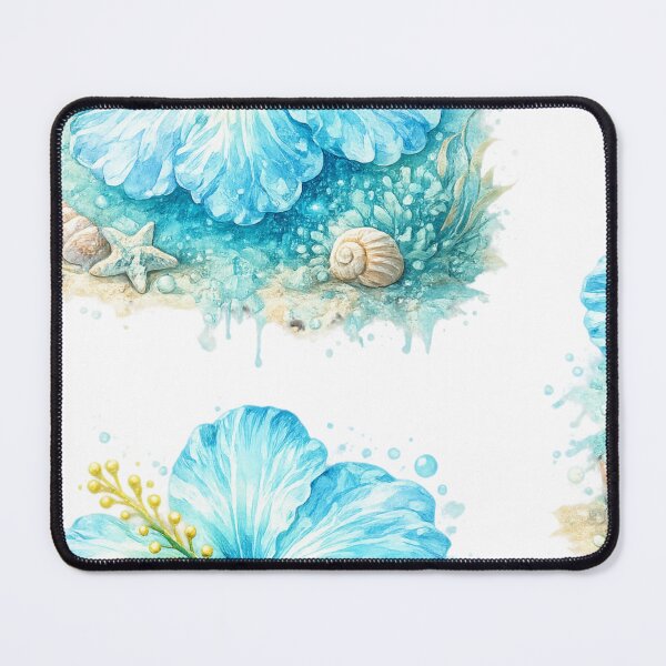 Item preview, Single Blue Lagoon Hibiscus | Watercolor Tropical Floral Art | Botanical Flower Illustration designed and sold by IamNolmo.
