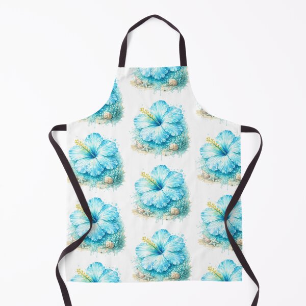 Item preview, Single Blue Lagoon Hibiscus | Watercolor Tropical Floral Art | Botanical Flower Illustration designed and sold by Nolmo.