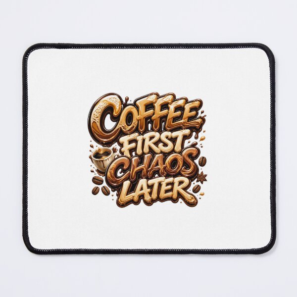 Item preview, Coffee First Chaos Later Funny Coffee Typography designed and sold by DonnaByPT.