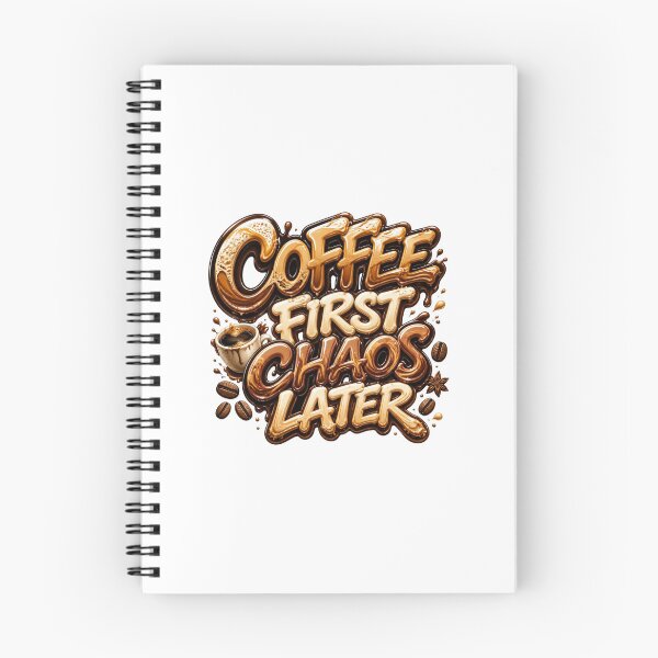 Item preview, Coffee First Chaos Later Funny Coffee Typography designed and sold by DonnaByPT.