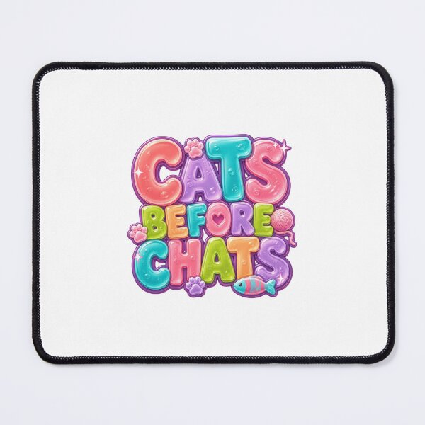 Item preview, Cats Before Chats Funny Cat Gummy Typography designed and sold by DonnaByPT.