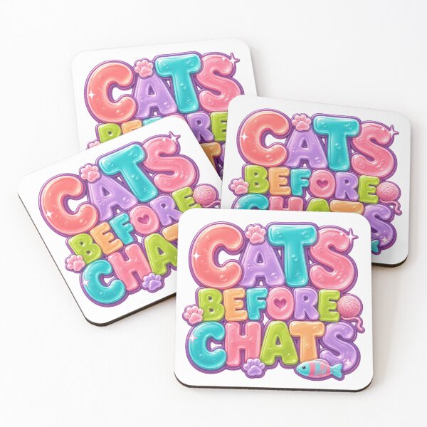 Item preview, Cats Before Chats Funny Cat Gummy Typography designed and sold by DonnaByPT.