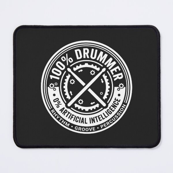 Item preview, 100 Percent Drummer Percussionist Merch Anti AI Art designed and sold by SplashTastic.