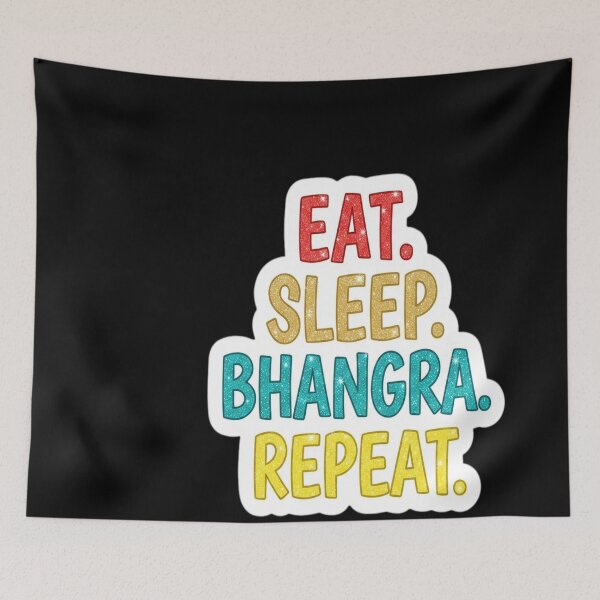 Item preview, Eat sleep bhangra repeat retro vintage designed and sold by ewellwarntzw.
