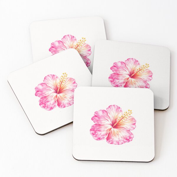 Item preview, Single Pink Paradise Hibiscus | Watercolor Tropical Floral Art | Botanical Flower Illustration designed and sold by IamNolmo.