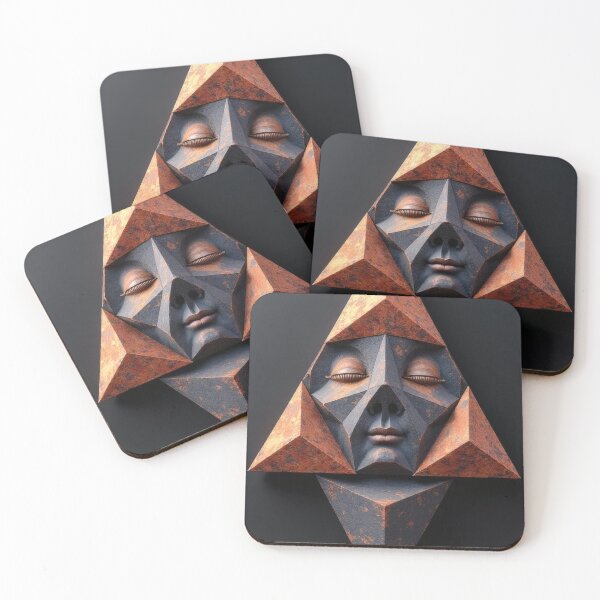 Item preview, Mysterious mask made of bronze and stone designed and sold by Mianku | Für das Leben.