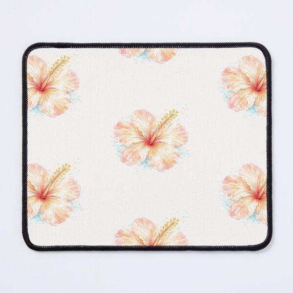 Item preview, Single Peach Hibiscus Bloom | Watercolor Tropical Floral Art | Botanical Flower Illustration designed and sold by Nolmo.