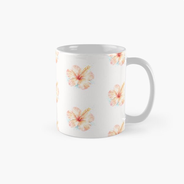 Item preview, Single Peach Hibiscus Bloom | Watercolor Tropical Floral Art | Botanical Flower Illustration designed and sold by IamNolmo.
