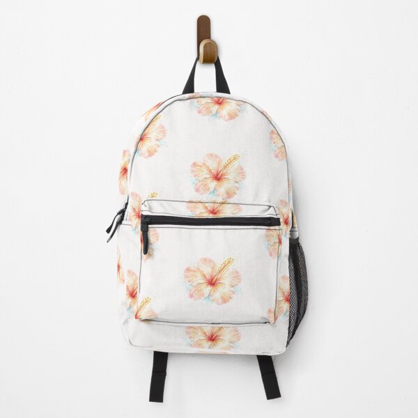 Item preview, Single Peach Hibiscus Bloom | Watercolor Tropical Floral Art | Botanical Flower Illustration designed and sold by IamNolmo.