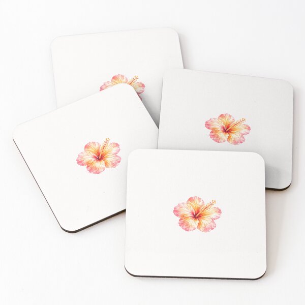 Item preview, Single Sunset Hibiscus Blossom | Watercolor Tropical Floral Art | Botanical Flower Illustration designed and sold by Nolmo.