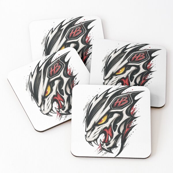 Item preview, Cyberpunk Tribal Mecha Dragon Helmet Logo designed and sold by DKSH1234.