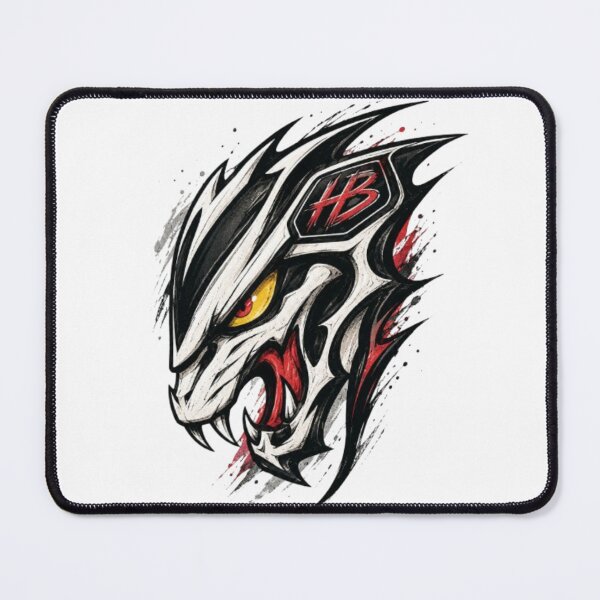 Item preview, Cyberpunk Tribal Mecha Dragon Helmet Logo designed and sold by DKSH1234.