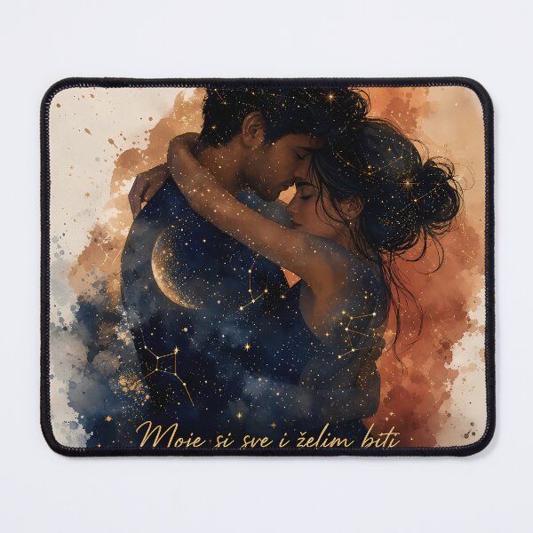 Item preview, You Are My Everything Romantic Couple Cosmic Art designed and sold by DignityLab.