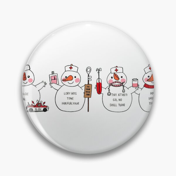 Item preview, Cute Four Snowman Nurses Christmas Holiday Funny designed and sold by lht6474.