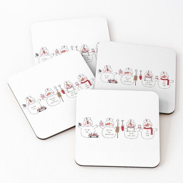 Item preview, Cute Four Snowman Nurses Christmas Holiday Funny designed and sold by lht6474.
