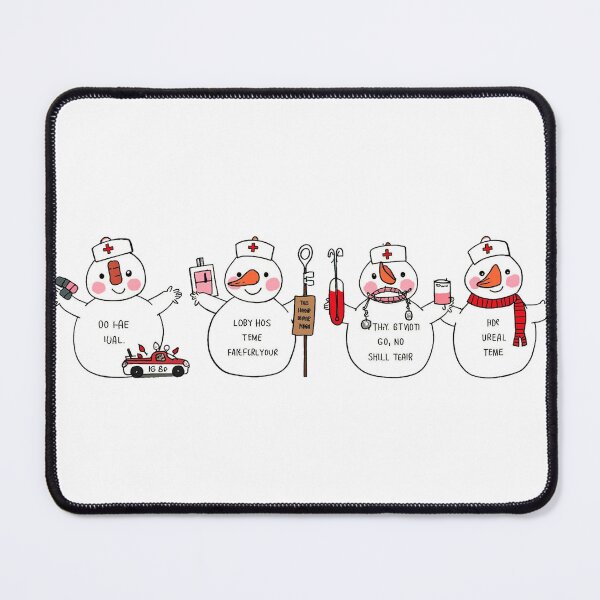 Item preview, Cute Four Snowman Nurses Christmas Holiday Funny designed and sold by lht6474.