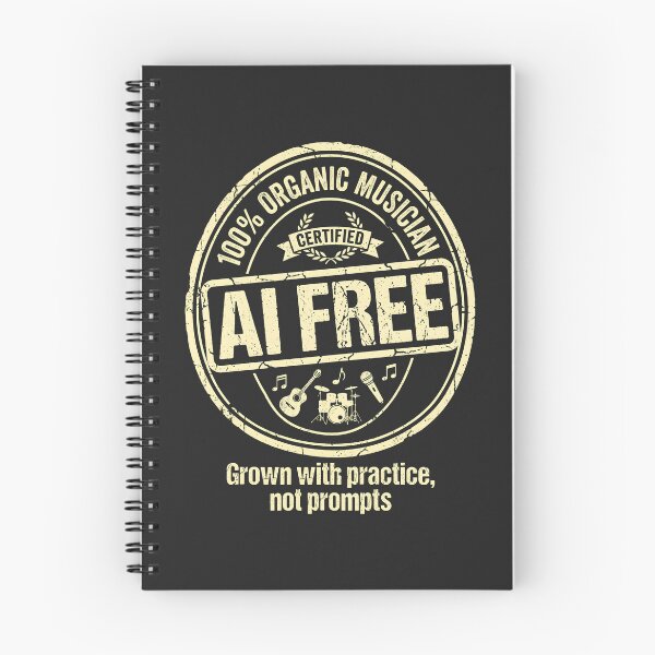 Item preview, 100 Percent Organic Musician Anti AI Art Acoustic Player designed and sold by SplashTastic.
