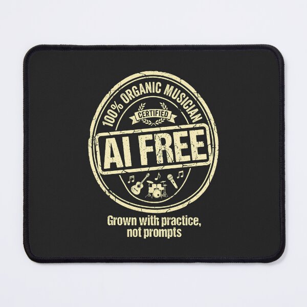 Item preview, 100 Percent Organic Musician Anti AI Art Acoustic Player designed and sold by SplashTastic.